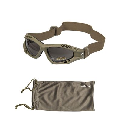 Lunettes COMMANDO AIR Mil-Tec VERT FUMÉ