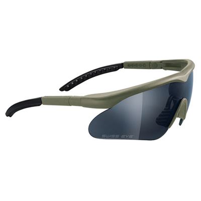 Lunettes SWISS EYE® RAPTOR monture VERTE / lot de 3 verres