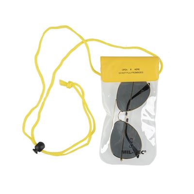 Étui étanche à porter autour du cou 95 x 195 mm JAUNE