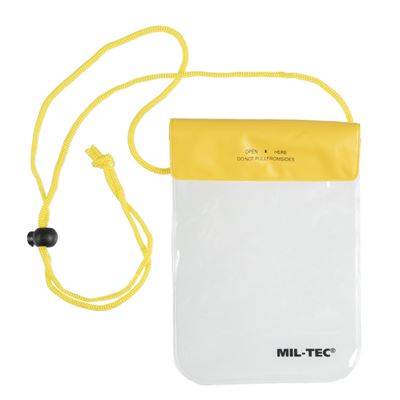 Étui étanche à porter autour du cou 130 x 200 mm JAUNE