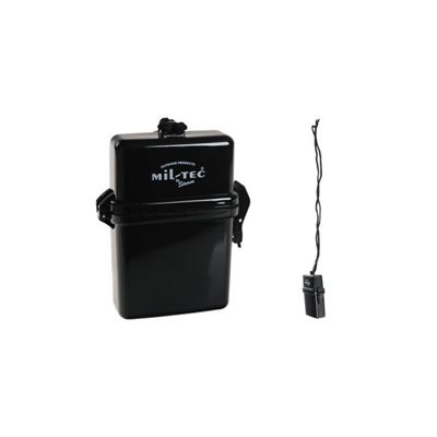 Boîte étanche à porter autour du cou 25 x 70 x 110 mm NOIR