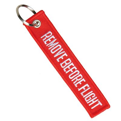 Porte-clés « REMOVE BEFORE FLIGHT » ROUGE