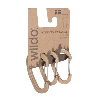 Mousquetons WILDO, lot de 3 pièces COYOTE