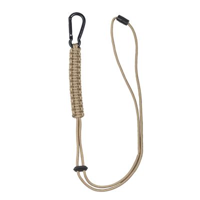 Corde PARACORD avec mousqueton COYOTE