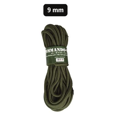 Corde COMMANDO auxiliaire ø 9 mm / 15 m VERTE