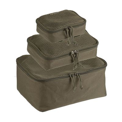 Lot de 3 étuis avec filet MESH VERT