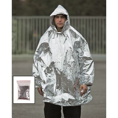 Poncho SURVIVAL réfléchissant ARGENT