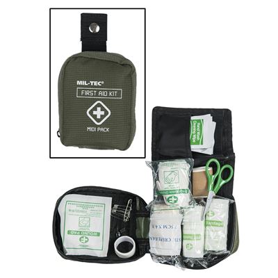 Trousse de secours druk MIDI équipée VERTE