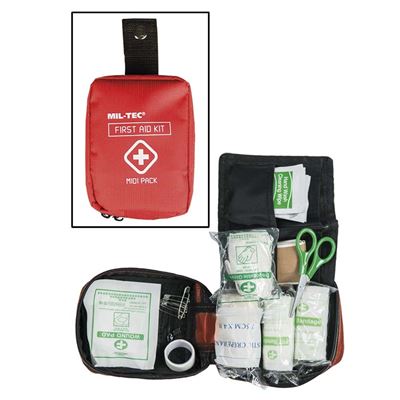 Trousse de secours druk MIDI équipée ROUGE