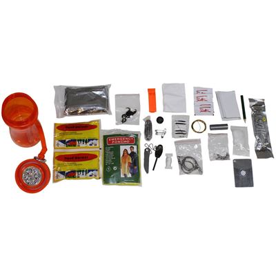 Kit de survie grand format KPZ bouteille ORANGE MFH 27114 2