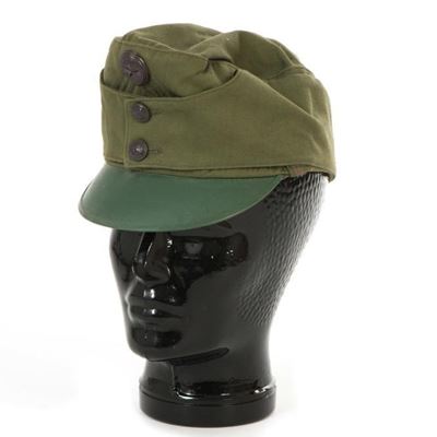 Casquette HONGROISE avec visière M65 VERTE usagée
