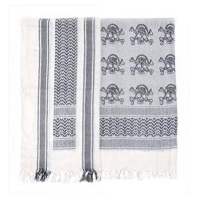 Foulard SHEMAGH CRÂNES BLANC/NOIR