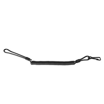 Câble (torsadé) avec mousqueton de sécurité pour arme NOIR