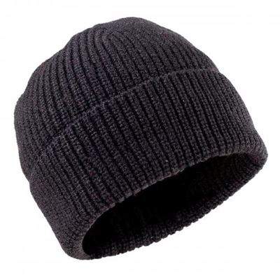 Bonnet d'hiver tricoté CLASSIC MERINO laine NOIR
