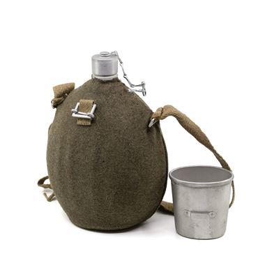 Bouteille de campagne ITALIENNE avec bec verseur et feutre en aluminium Armée italienne 1633081 3