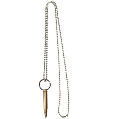 Pendentif pour cou grande PATRONE calibre 5,56 mm