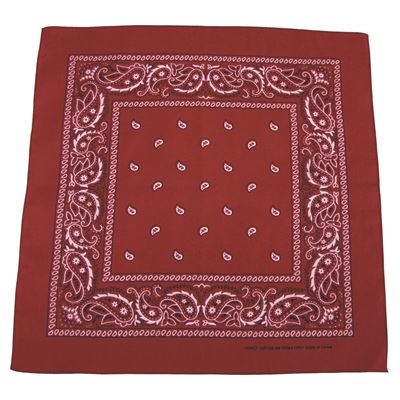 Foulard BANDANA 55 x 55 cm VIN/NOIR