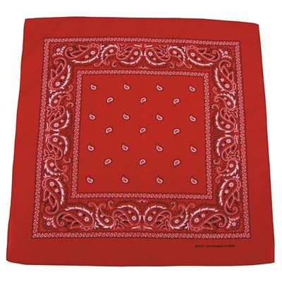 Foulard BANDANA 55 x 55 cm ROUGE/BLANC