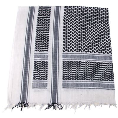 Foulard SHEMAGH en coton BLANC ET NOIR MFH 16503A 2