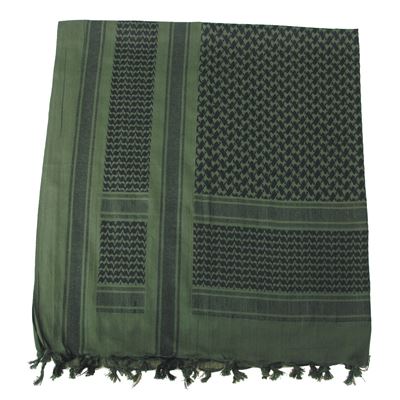 Foulard SHEMAGH en coton VERT-NOIR MFH 16503B 2