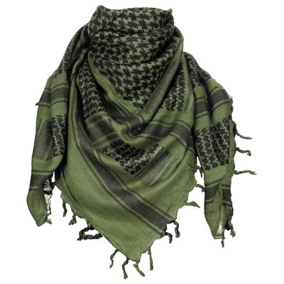 Foulard SHEMAGH en coton VERT-NOIR