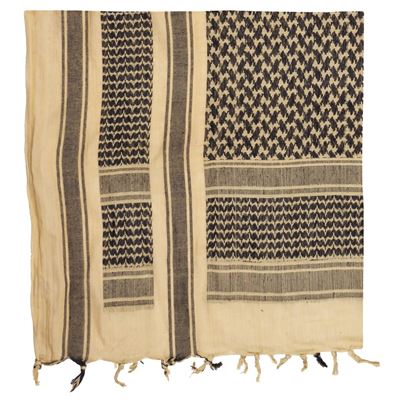 Foulard SHEMAGH en coton SABLE-NOIR MFH 16503F 2