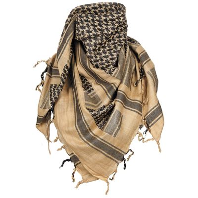Foulard SHEMAGH en coton SABLE-NOIR