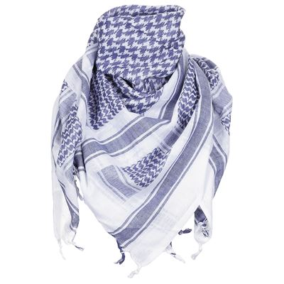 Foulard SHEMAGH en coton BLEU ET BLANC
