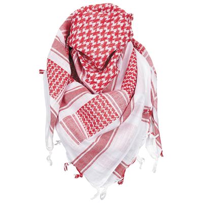 Foulard SHEMAGH en coton ROUGE ET BLANC