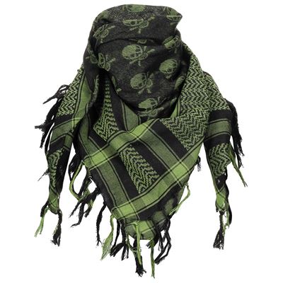 Foulard SHEMAGH LEBKY VERT ET NOIR