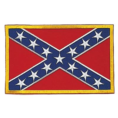 Écusson DRAPEAU DE LA CONFÉDÉRATION textile bordure jaune