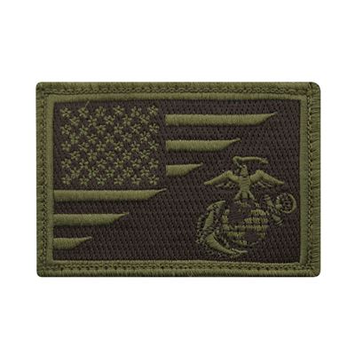 Écusson drapeau américain/USMC velcro VERT