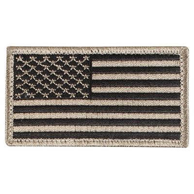 Écusson drapeau américain 4,5 x 8,5 cm NOIR/KHAKI