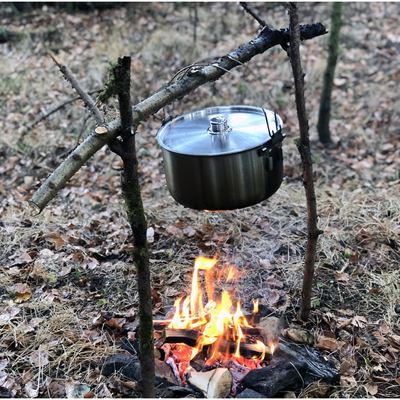 Marmite en acier inoxydable HORDEN 10 litres. Double poignée + pieds Origin Outdoors 179613 5