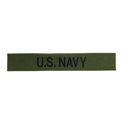 Écusson « U.S. NAVY » fil noir OLIV