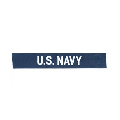 Écusson « U.S. NAVY » fil argenté BLEU
