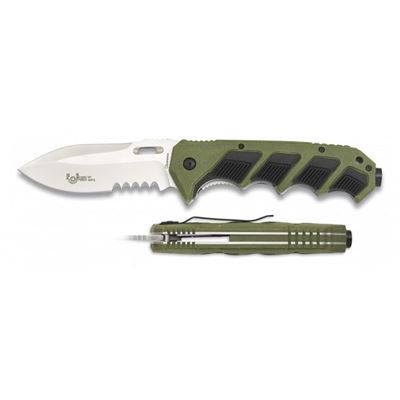 Couteau pliant FOS HAMMER à lame lisse VERT