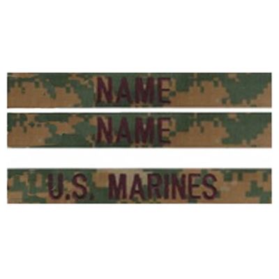 Écussons U.S. MARINES, lot de 3 pièces MARPAT WOODLAND