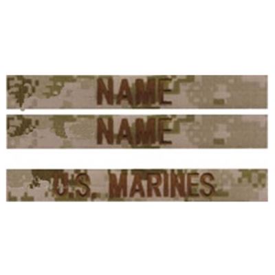 Écussons U.S. MARINES, lot de 3 pièces MARPAT DESERT