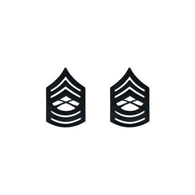 Insigne de grade USMC - MSgt. E8 - NOIR