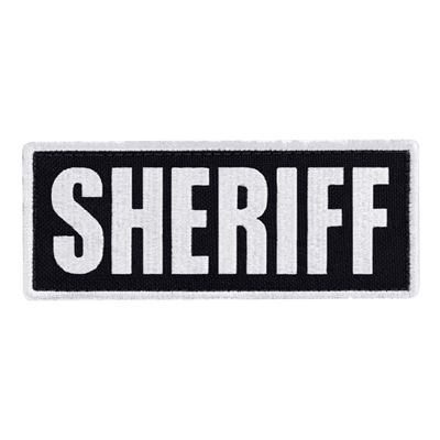Écusson SHERIFF 12,7 x 5 cm BLANC