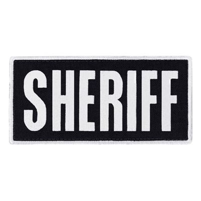 Écusson SHERIFF 15,2 x 7,6 cm BLANC