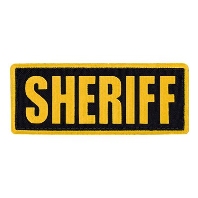 Écusson SHERIFF 12,7 x 5 cm JAUNE