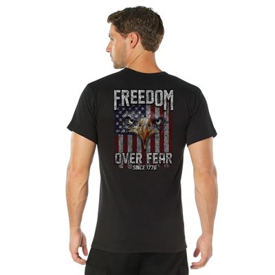 T-shirt FREEDOM OVER FEAR NOIR ROTHCO 18170 2