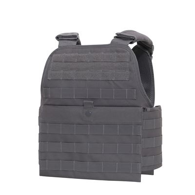 Gilet MOLLE porte-plaques GRIS taille oversize