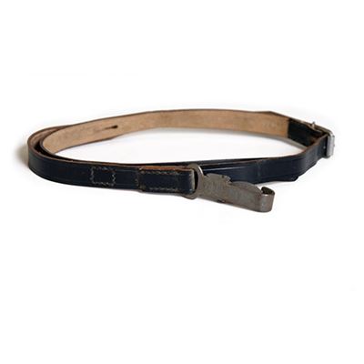 Sangle de fixation WH pour gourde de campagne en cuir NOIR repro