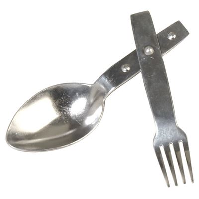 Couverts WH en aluminium, deux pièces, repro