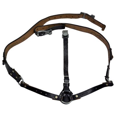Bretelles WH/NVA harnais en cuir NOIR d'occasion