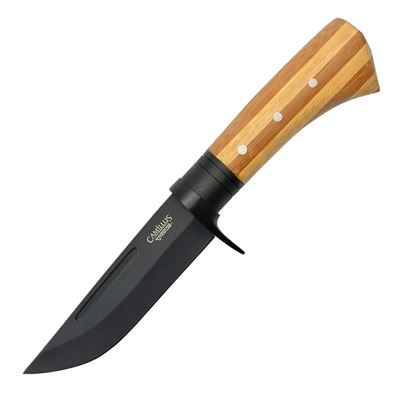 Couteau HUNTER avec manche en bambou et étui