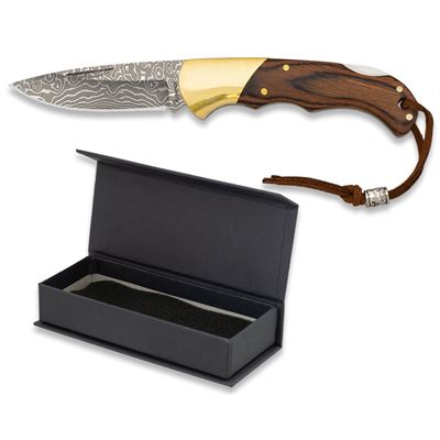 Couteau pliant DAMAŠEK 18750 manche BOIS